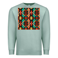 Seafoam native american aztec seamless pattern Premium Sweatshirt - BundleAndBundleShop