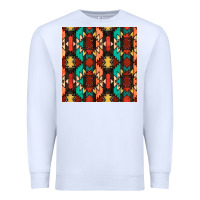 White native american aztec seamless pattern Premium Sweatshirt - BundleAndBundleShop