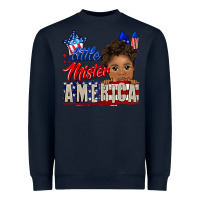 Navy little mister america black boy Heavyweight Sweatshirt - CowGirlArtShop