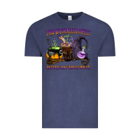 Vintage Denim this witch needs coffee before any hocus pocus Vintage Tee - BarkalooDesign