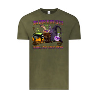 Vintage Olive this witch needs coffee before any hocus pocus Vintage Tee - BarkalooDesign