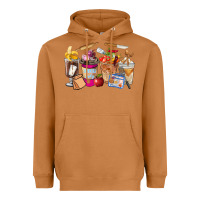 Meerkat Lunch Lady Coffee Cups Heavyweight Hoodie - FaDigitalArtStudio