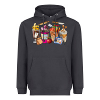 Smoke Lunch Lady Coffee Cups Heavyweight Hoodie - FaDigitalArtStudio