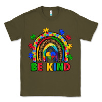 Army Green autism awareness rainbow Classic Tee - Artiststas