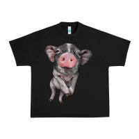 Black baby pig Urban Heavy Tee - BarkalooDesign