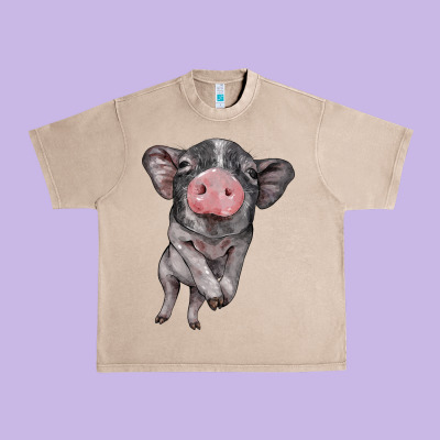 Baby Pig Urban Heavy Tee Designed By Barkaloodesign