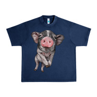 Navy baby pig Urban Heavy Tee - BarkalooDesign