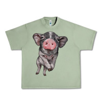 Oil Green baby pig Urban Heavy Tee - BarkalooDesign