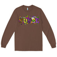 Chestnut Mardi Gras Day Nurse Long Sleeve Tee - NancyCooperArtShop
