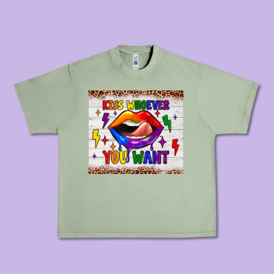 Kiss Whoever You Want Tumbler Urban Heavy Tee Designed By Jahusdesignshop