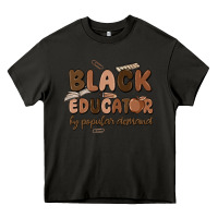 Asphalt black educator by popular demand Heavy Core Tee - MaliasSmallBusiness