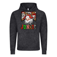 Vintage Black Christmas junkie Santa Claus Vintage Hoodie - Jasminsmagicworld