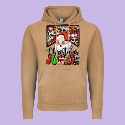 Christmas Junkie Santa Claus Vintage Hoodie Designed By Jasminsmagicworld