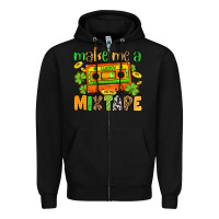 Black Make me a mixtape St. Patrick's Day Zipper Hoodie - OliviaCreatesArt