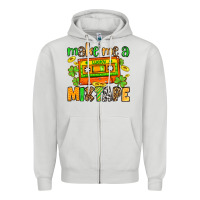 Dove Grey Make me a mixtape St. Patrick's Day Zipper Hoodie - OliviaCreatesArt