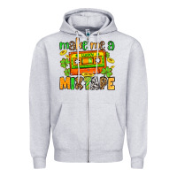 Heather Grey Make me a mixtape St. Patrick's Day Zipper Hoodie - OliviaCreatesArt