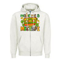 Oatmeal Heather Make me a mixtape St. Patrick's Day Zipper Hoodie - OliviaCreatesArt