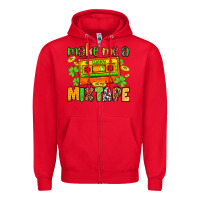 Red Make me a mixtape St. Patrick's Day Zipper Hoodie - OliviaCreatesArt