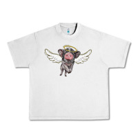 Lunar Rock angel baby pig Urban Heavy Tee - BarkalooDesign