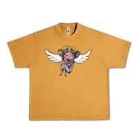 Peanut Butter angel baby pig Urban Heavy Tee - BarkalooDesign