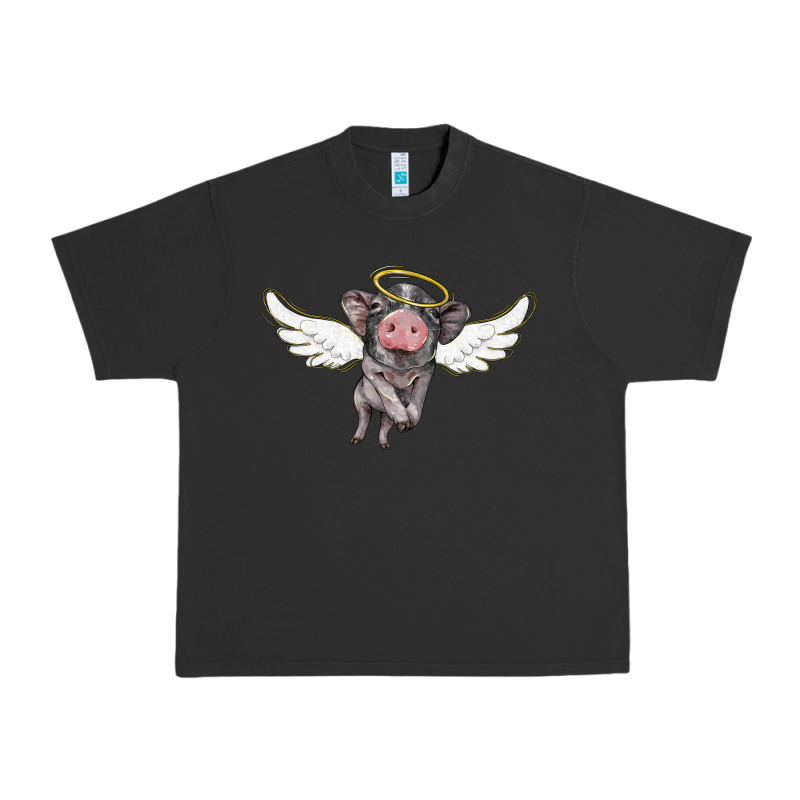 Angel Baby Pig Urban Heavy Tee by BarkalooDesign | Teevron