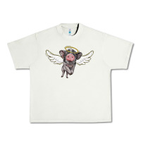 Pistachio angel baby pig Urban Heavy Tee - BarkalooDesign