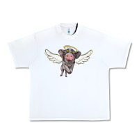 White angel baby pig Urban Heavy Tee - BarkalooDesign
