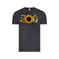 Vintage Black with god all things are possible sunflower Vintage Tee - Jasminsmagicworld