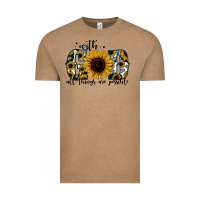 Vintage Coffee with god all things are possible sunflower Vintage Tee - Jasminsmagicworld