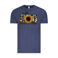 Vintage Denim with god all things are possible sunflower Vintage Tee - Jasminsmagicworld