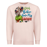 Pale Pink witch better have my candy Premium Sweatshirt - BundleAndBundleShop