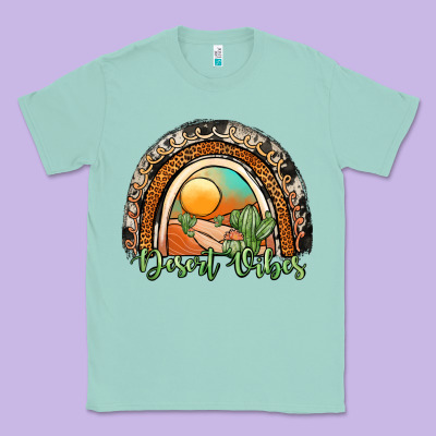 Desert Vibes Rainbow Classic Tee Designed By Jahusdesignshop