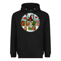 Black Christmas Gnome Heavyweight Hoodie - FaDigitalArtStudio