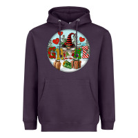 Plum Christmas Gnome Heavyweight Hoodie - FaDigitalArtStudio