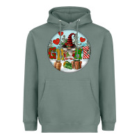 Sage Christmas Gnome Heavyweight Hoodie - FaDigitalArtStudio