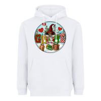 White Christmas Gnome Heavyweight Hoodie - FaDigitalArtStudio