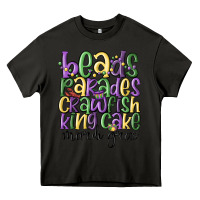 Asphalt beads parades crawfish king cake mardi gras Heavy Core Tee - MaliasSmallBusiness