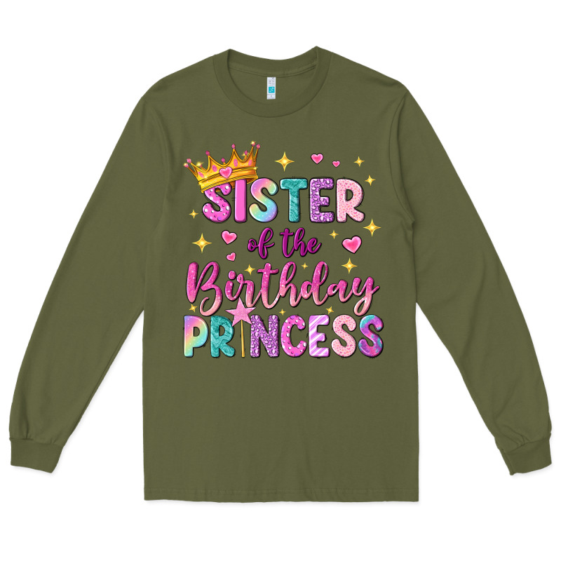 Sister Of The Birthday Princess Long Sleeve Tee by NancyCooperArtShop | Teevron