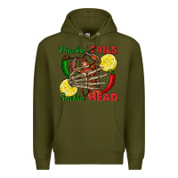 Army Green Pinchin' tails suckin' head crawfish Premium Hoodie - FaDigitalArtStudio