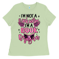 I'm Not A Booksorm I'm A Book Dragon Ladies Tee | Teevron