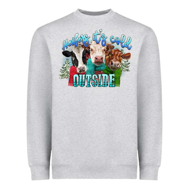 Heifers Its Cold Outside Heavyweight Sweatshirt by CowGirlArtShop | Teevron