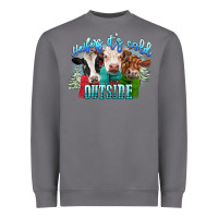 Storm heifers its cold outside Heavyweight Sweatshirt - CowGirlArtShop