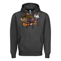 Charcoal Heather Mexico Zipper Hoodie - FaDigitalArtStudio