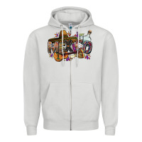 Dove Grey Mexico Zipper Hoodie - FaDigitalArtStudio