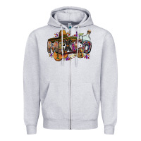 Heather Grey Mexico Zipper Hoodie - FaDigitalArtStudio