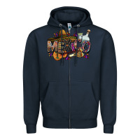 Navy Mexico Zipper Hoodie - FaDigitalArtStudio