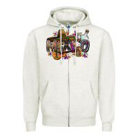 Oatmeal Heather Mexico Zipper Hoodie - FaDigitalArtStudio