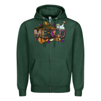 Sports Green Mexico Zipper Hoodie - FaDigitalArtStudio