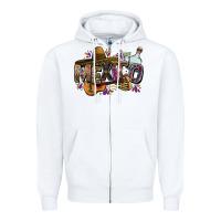 White Mexico Zipper Hoodie - FaDigitalArtStudio