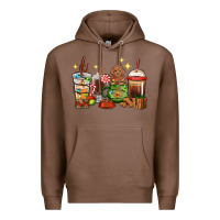 Chestnut Christmas coffee cups with Poodle Premium Hoodie - RanaPortraitStore
